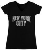 Juniors: V-Neck- NYC Neighborhoods T-shirts
