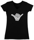 Juniors: V-Neck- Hang Loose T-shirts