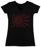 Juniors: V-Neck- Banzai Flag out of Japanese National Anthem T-Shirt