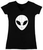 Juniors: V-Neck- I Come in Peace Alien T-Shirt