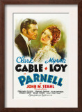 Parnell , Clark Gable, Myrna Loy, 1937 Print