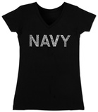 Juniors: V-Neck- Navy Anchors Aweigh Vêtement