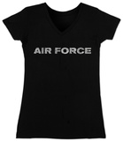 Juniors: V-Neck- Lyrics To The Air Force Song T-shirts