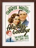 Always Goodbye, Barbara Stanwyck, Herbert Marshall, 1938 Print