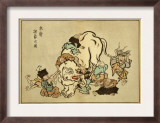Blind Monks Examining an Elephant Posters by Itcho Hanabusa
