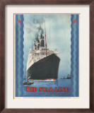 Red Star Lines, Cruise Ships, Ocean Liners, USA, 1930 Posters