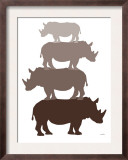 Brown Rhino Posters by  Avalisa