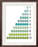 Green Counting Kiwi Prints by  Avalisa