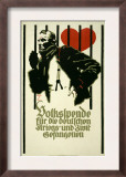 People's Fund for German War and Civil Prisoners Posters by Ludwig Hohlwein