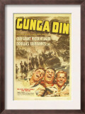 Gunga Din, Cary Grant, Victor Mclaglen, Douglas Fairbanks Jr., 1939, Poster Art Posters