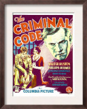 The Criminal Code, Phillips Holmes, Constance Cummings, Walter Huston on Window Card, 1931 Prints