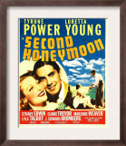 Second Honeymoon, Loretta Young, Tyrone Power, Loretta Young, Tyrone Power on Window Card, 1937 Poster