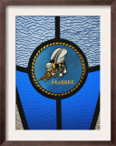 A Single Seabee Logo Built Into a Stained-Glass Window, Al Asad, Iraq Prints by Stocktrek Images 