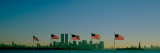 American Flags in a Row, New York City, New York Kalkomania ścienna autor Panoramic Images