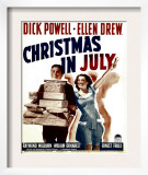 Christmas in July, Dick Powell, Ellen Drew on Window Card, 1940 Prints