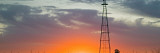 Sunset Behind Silhouetted Windmill, Iowa Wall Decal
