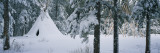 Snow Covered Teepee, Banff National Park, Canada Autocollant mural par  Panoramic Images
