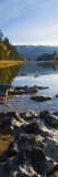 Clouds and Distant Mountains Reflected in Rocky Kootenai River, Montana Wall Decal