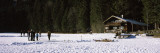 Group of People Curling On a Frozen Lake, Spitzingsee, Bavaria, Germany Wall Decal by  Panoramic Images