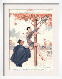 Le Sourire, Glamour Erotica Police Climbing Trees Magazine, France, 1920 Prints