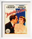 Tonight Is Ours, Fredric March, Claudette Colbert on Midget Window Card, 1933 Poster