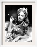 Ida Lupino, Portrait of Her Smoking Prints