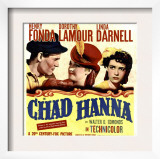 Chad Hanna, Henry Fonda, Dorothy Lamour, Linda Darnell on Window Card, 1940 Prints