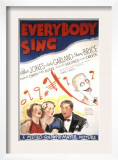 Everybody Sing, Allan Jones, Fanny Brice, Judy Garland, Lynne Carver, 1938 Posters