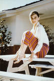 Audrey Hepburn-Stripes Kunstdrucke
