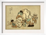 Blind Monks Examining an Elephant Prints by Itcho Hanabusa