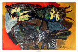 Two Birds Plakat af Karel Appel