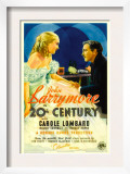 Twentieth Century (Aka 20th Century), Carole Lombard, John Barrymore on Midget Window Card, 1934 Print