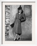 Priscilla Lane Modeling Houndstooth Coat, 1939 Print