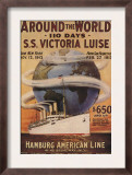 Hamburg American Line, Magazine Plate, USA, 1912 Posters