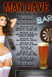 Man Cave Rules Poster