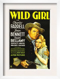 Wild Girl, Charles Farrell, Joan Bennett, 1932 Poster Wild Girl, Charles Farrell, Joan Bennett, 1932 Poster
