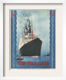 Red Star Lines, Cruise Ships, Ocean Liners, USA, 1930 Posters