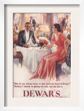 Dewar's, Whiskey Alcohol Dinners, UK, 1930 Print
