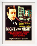 Night after Night, George Raft on Midget Window Card, 1932 Poster