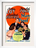 Man-Proof, Myrna Loy, Franchot Tone, Rosalind Russell, Walter Pidgeon on Midget Window Card, 1938 Posters
