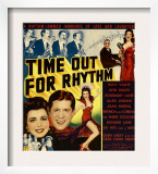 Time Out for Rhythm, Allen Jenkins, Rosemary Lane, Ann Miller, Rudy Vallee on Window Card, 1941 Poster
