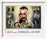 Counsellor at Law, John Barrymore, Malka Kornstein, Onslow Stevens, and Doris Kenyon, 1933 Posters