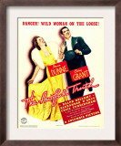 Awful Truth, Irene Dunne, Cary Grant on Window Card, 1937 Art