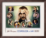 Counsellor at Law, John Barrymore, Malka Kornstein, Onslow Stevens, and Doris Kenyon, 1933 Posters