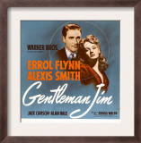 Gentleman Jim, Errol Flynn, Alexis Smith on Window Card, 1942 Posters