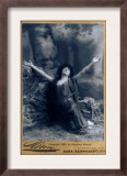 Sarah Bernhardt, French Actress, in Dramatic Pose, Kneeling with Arms Raised, 1892 Art