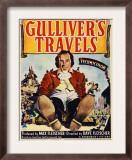 Gulliver's Travels, Midget Window Card, 1939 Print