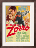 The Mark of Zorro, Linda Darnell, Tyrone Power on Argentinian Poster Art, 1940 Art