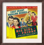His Girl Friday, Cary Grant, Rosalind Russell, 1940 Posters
