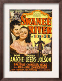 Swanee River, Don Ameche, Andrea Leeds, Al Jolson on Midget Window Card, 1939 Prints
